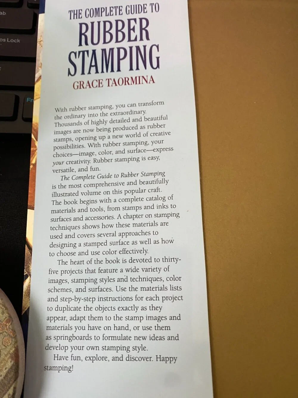 GUIDE TO RUBBER STAMPING GENTLY USED 165 PAGES HARDCOVER BOOK EVERYTHING NEEDED